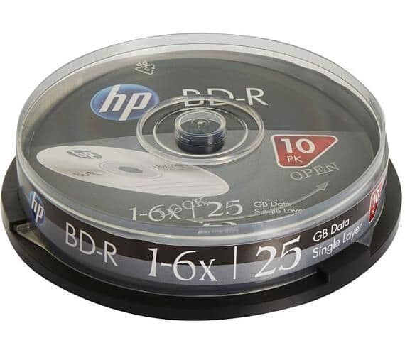 69321 10 Genuine HP 69321 Bluray 25GB 6x BD-R SL Blank Discs Spindle Taiwan