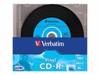 10 Genuine Verbatim vinyl CD-R 52x 700MB 80mins Blank CD Discs in Slimcase 43426