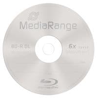 10 Mediarange Bluray BDR BD-R DL Double Layer 50GB 270 min 6x cakebox MR507