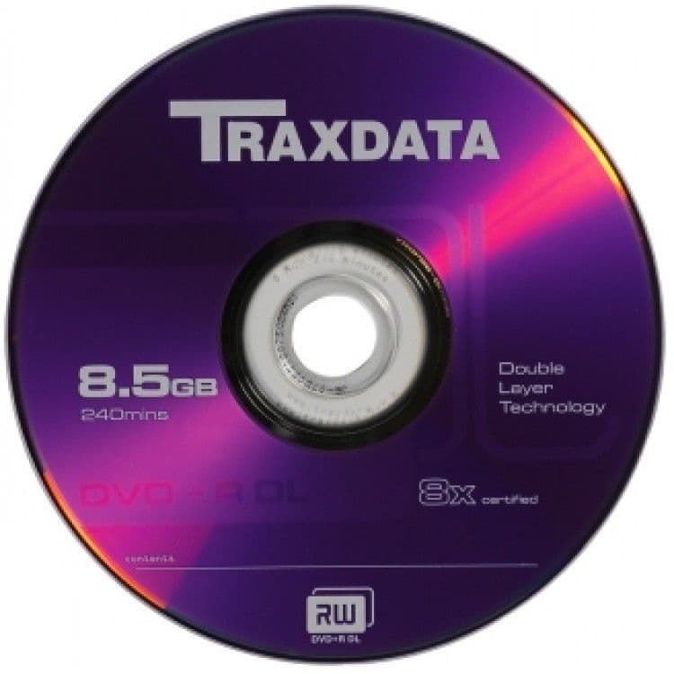 10 Traxdata Branded 8 5GB 240min DVD R DL 8x Dual layer Ritek