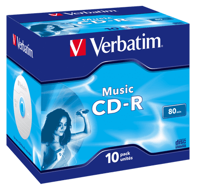 10  Verbatim Digital Audio CD  80mins Jewel cases 43365