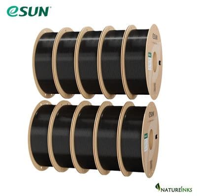 10 x  eSUN BLACK PLA Basic 3D printer 1.75mm Filament 10 kg