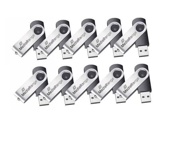 10 x MediaRange MR907 Pen Drive Thumb Flash drive USB Stick 4GB 15MB/s USB 2.0