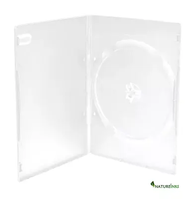 100 CLEAR Single Slimline 7mm spine DVD cases