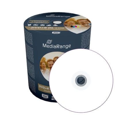 100 MediaRange Dual Layer DVD+R Double DL 8x Printable Blank disc MR471