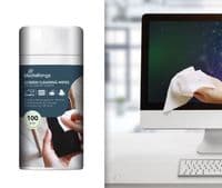 100 MediaRange Screen Cleaning wet Wipes Alcohol Free for Smartphone Tablets PC MR720