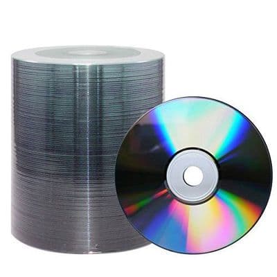 100 MediaRange Silver Thermal Silkscreen Printable Blank CD-R Discs 52x MR230 Prism