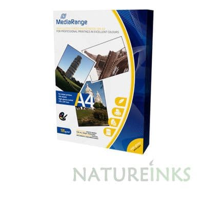100 sheets Mediarange 135 gsm PREMIUM gloss A4 Inkjet Photo Paper MRINK107