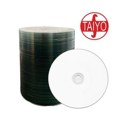 100 Taiyo Yuden CMC PRO PRINTABLE Blank DVD-R 16x 120min discs Valueline
