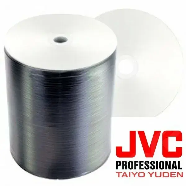 100 Taiyo Yuden JVC CMC PRO High Gloss PRINTABLE Blank CD-R 48x 52x ...