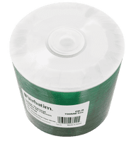 100 Verbatim Blank CD-R 700MB 52X Thermal Printable CD Discs 43792