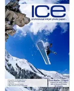 1000 Sheets ICE 220 gsm Matt A4 DOUBLE Sided matte coated Professional PHOTO paper