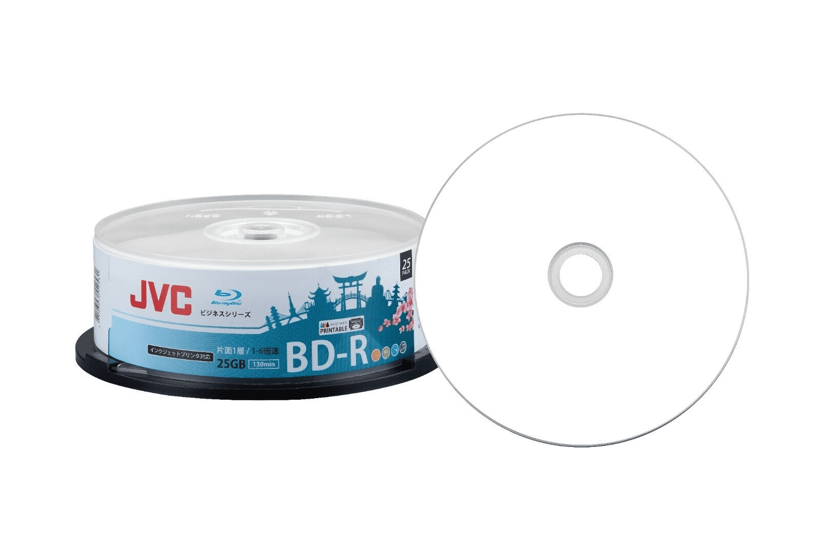 Blu ray disc 25G cartridge type新品未開封 25 JVC KENWOOD Blu Ray 4x RITEK PRO Inkjet Printable blank discs