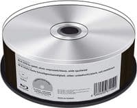 25 Mediarange Shiny Silver Blank Blu ray discs 6x Thermal BDR 25GB 130mins MR513
