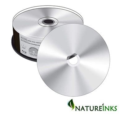 25 Mediarange Shiny Silver Blank Blu ray discs 6x Thermal BDR 25GB 130mins MR513