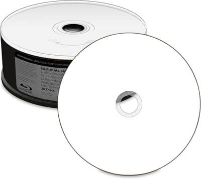 25 MediaRange Thermal Printable BD-R Dual Layer 50GB 6x MRPL404 Proselect HTL