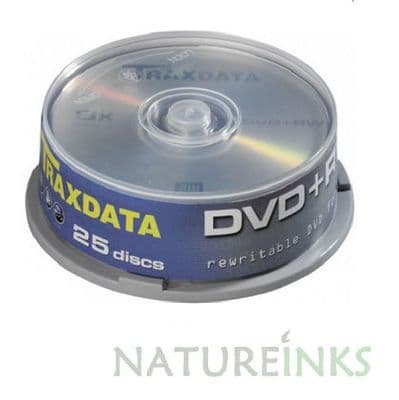 25 Traxdata rewritable DVD+RW 8x