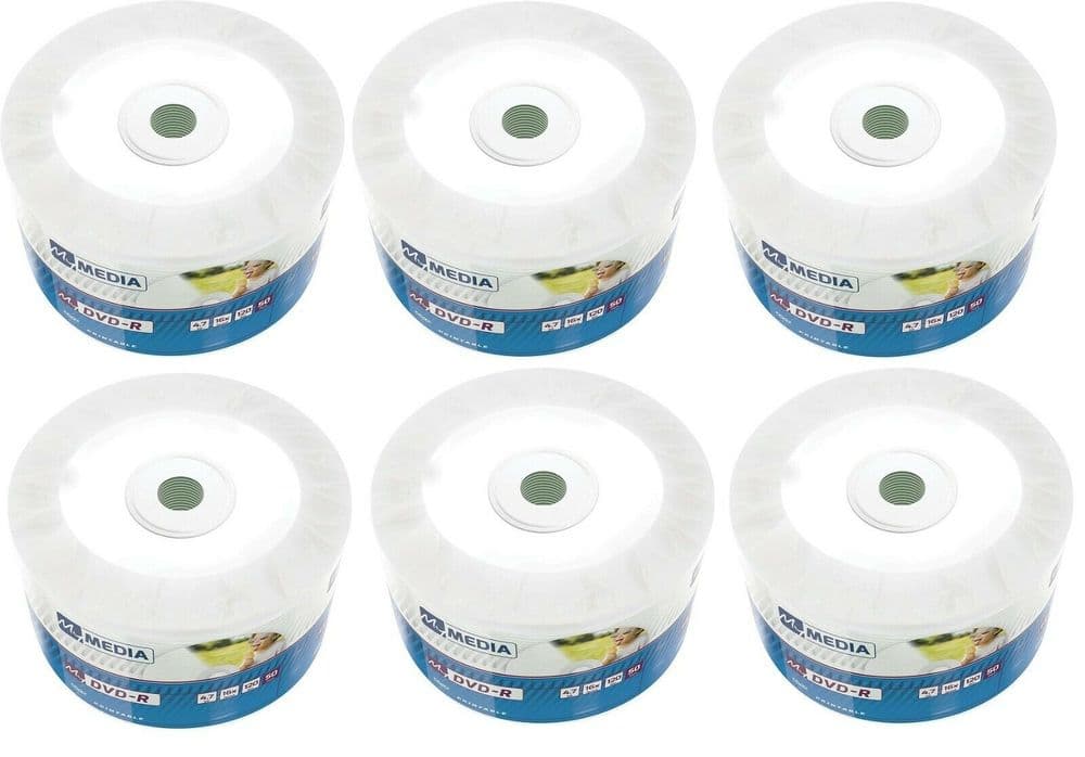 300 Mymedia Printable Blank DVD-R 16x Discs 4 7GB 120 mins CMC by ...