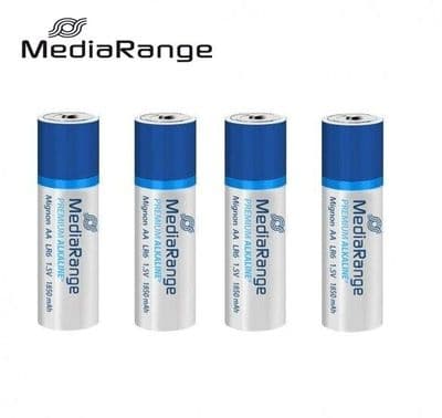4 Mediarange 1.5V ALKALINE LR06 BATTERIES AA MN1500 LONG EXPIRY 12/2030 MRBAT106