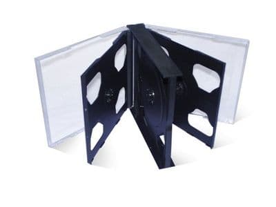 5 Black Multiway 6 ways Jewel 24mm spine CD cases