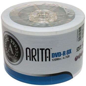 50 Arita Green Blank DVD-R 8x 4.7GB 120 minutes