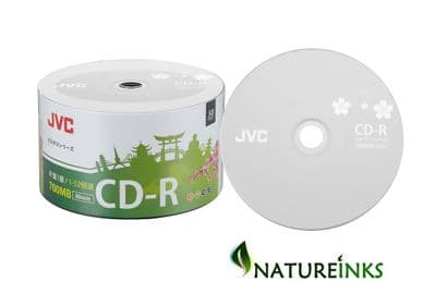 50 JVC Kenwood Blank Recordable CD-R 52x CD Discs 700MB 80 mins