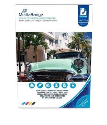 50 MediaRange A4 Single sided Gloss Inkjet A4 180 gsm Photo Paper MRINK117