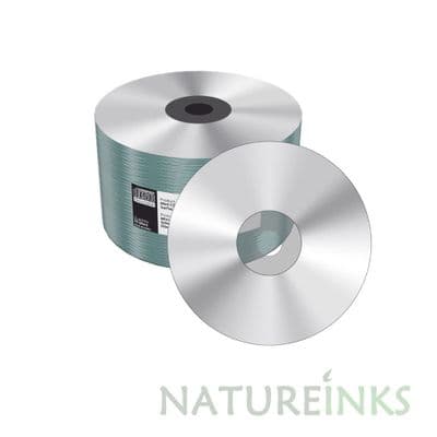50 Mediarange Blank Mini CD Discs 8cm CD-R 25min THERMAL Shiny Silver Printable MR258-U