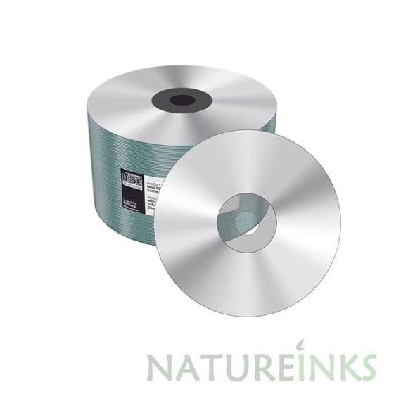 50 Mediarange Blank Mini CD Discs 8cm CD-R 25min THERMAL Shiny Silver Printable MR258-U