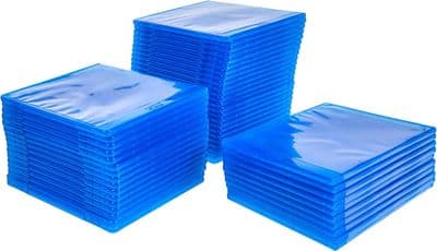 50 Mediarange Single Slim Blu Ray Case 7mm Spine Empty Cover BOX39-50