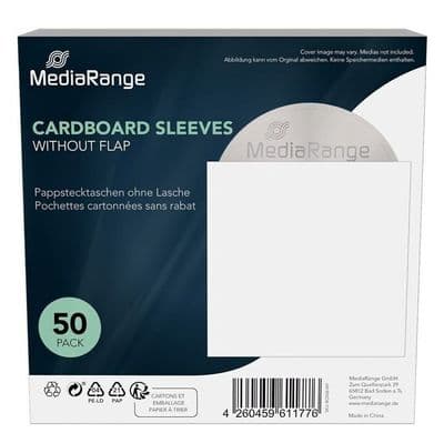 50 Mediarange Thumbcut Cardboard CD/DVD Mailer BOX68-WF
