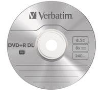50  Verbatim Logo Dual Layer DVD+R 8x DL Double layer Blank Discs 8.5GB 43758
