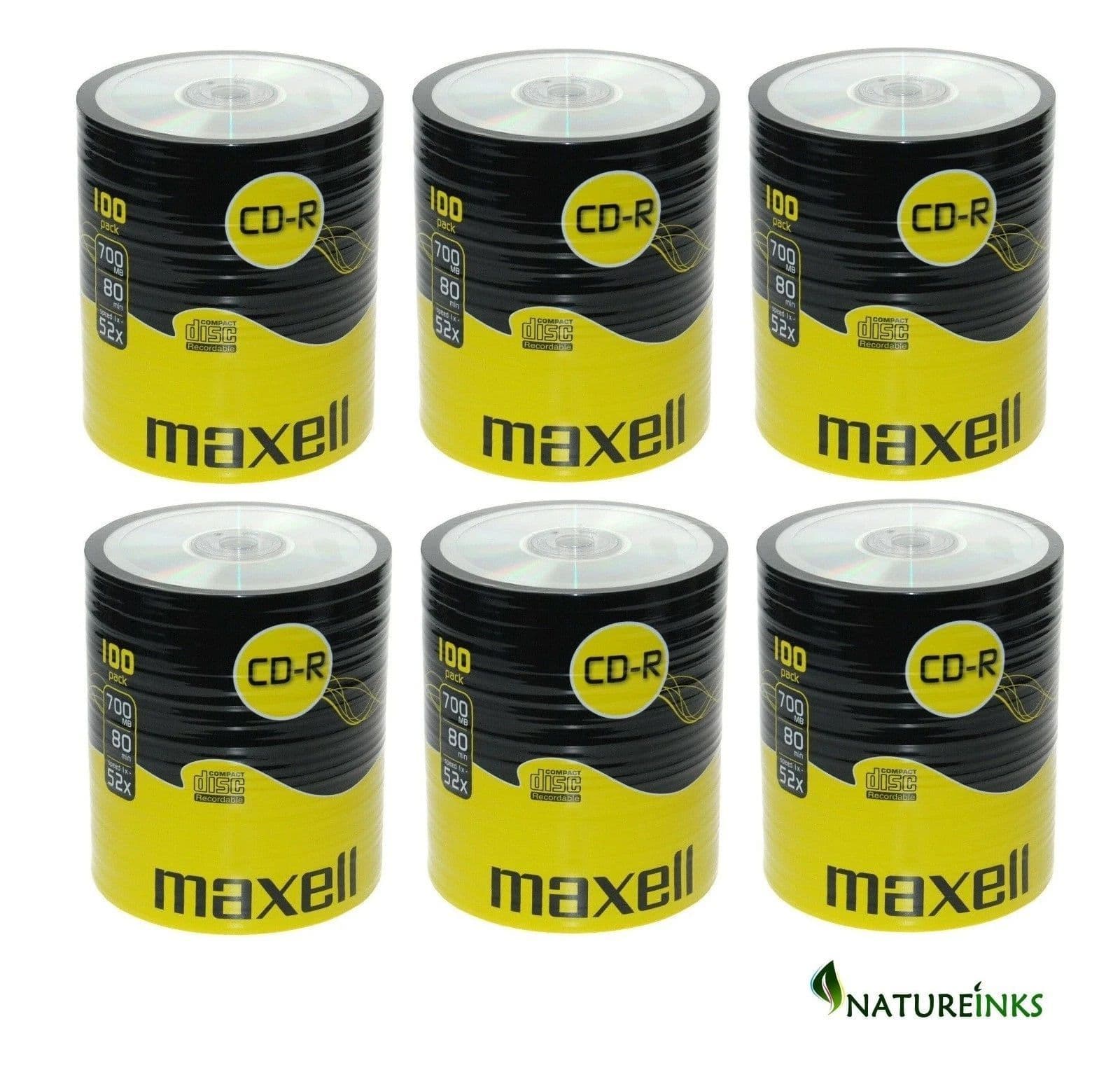 600 Maxell CD-R 52x 700MB Shrinkwrap