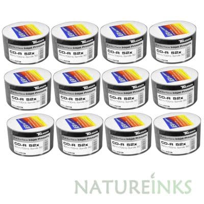 600 Traxdata Full Face White Inkjet Printable CD-R 52x 700MB