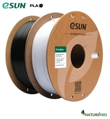 Best Seller ! eSUN BLACK  + COLD WHITE PLA Basic 3D printer 1.75mm Filament 2 kg