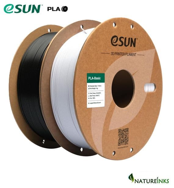 Best Seller ! eSUN BLACK  + COLD WHITE PLA Basic 3D printer 1.75mm Filament 2 kg