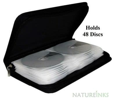BUY 3 get 1 FREE ! - Mediarange 48 Black Storage BD CD DVD discs Zip wallet Nylon Box51