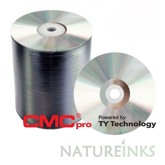 CLEARANCE ! 100  Taiyo Yuden CMC PRO Shiny Silver Thermal Blank DVD-R 16x 120min