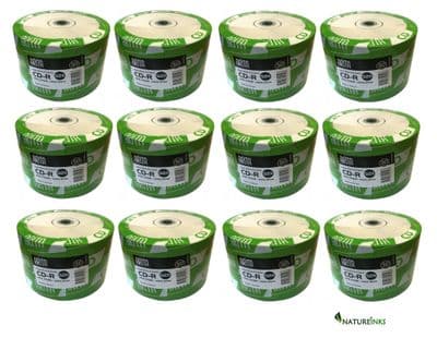 END OF LINE - 600 Arita Ritek White Inkjet Printable Blank CD-R 52x CD Discs 700MB 80 minute