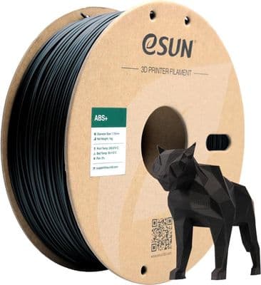 eSun 3D Printer BLACK ABS+ Filament Low Warping 1.75mm 1KG 2.2LB