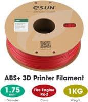eSun 3D Printer FIRE ENGINE RED ABS+ Filament Low Warping 1.75mm 1KG 2.2LB