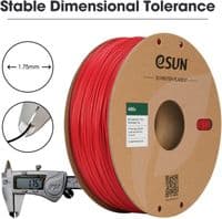 eSun 3D Printer FIRE ENGINE RED ABS+ Filament Low Warping 1.75mm 1KG 2.2LB