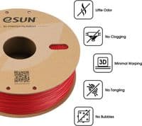 eSun 3D Printer FIRE ENGINE RED ABS+ Filament Low Warping 1.75mm 1KG 2.2LB