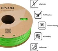 eSun 3D Printer PEAK GREEN ABS+ Filament Low Warping 1.75mm 1KG 2.2LB