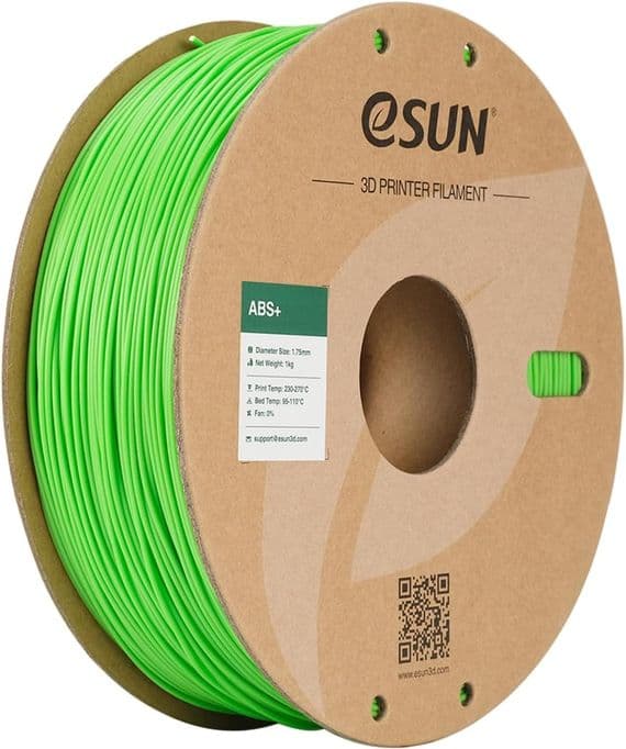 eSun 3D Printer PEAK GREEN ABS+ Filament Low Warping 1.75mm 1KG 2.2LB