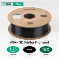 eSUN BLACK ASA+ 3D Filament 1.75mm Weather Resistant Printer Filament 1KG