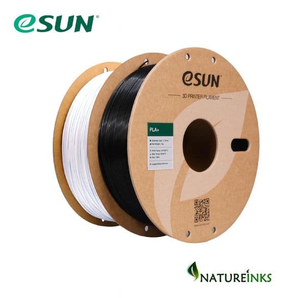 eSUN BLACK + COLD WHITE Enhanced Toughness PLA Plus + 3D printer 1.75mm Filament  2 kg