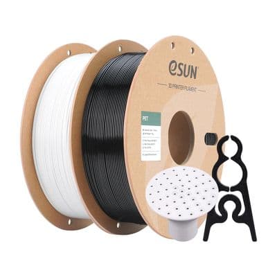 eSun Black + White 3D Printer PET Filament 1.75mm 1KG 2.2LB