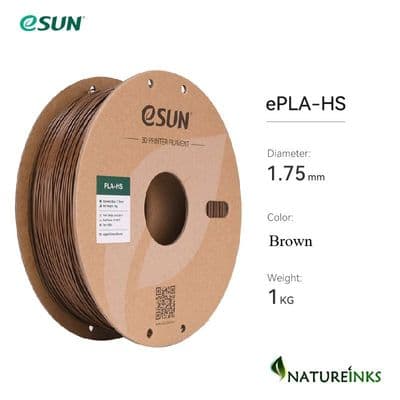eSUN BROWN ePLA+HS HIGH SPEED 3D printer 1.75mm Filament 1 kg