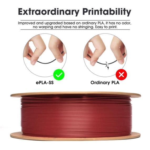 eSUN FIRE ENGINE RED PLA Basic 3D printer 1 75mm Filament 1 kg